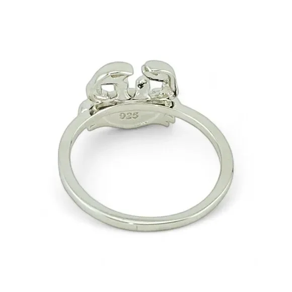 Sterling Silver 925 Crab White Lab Opal Ring - Picture 4 of 5